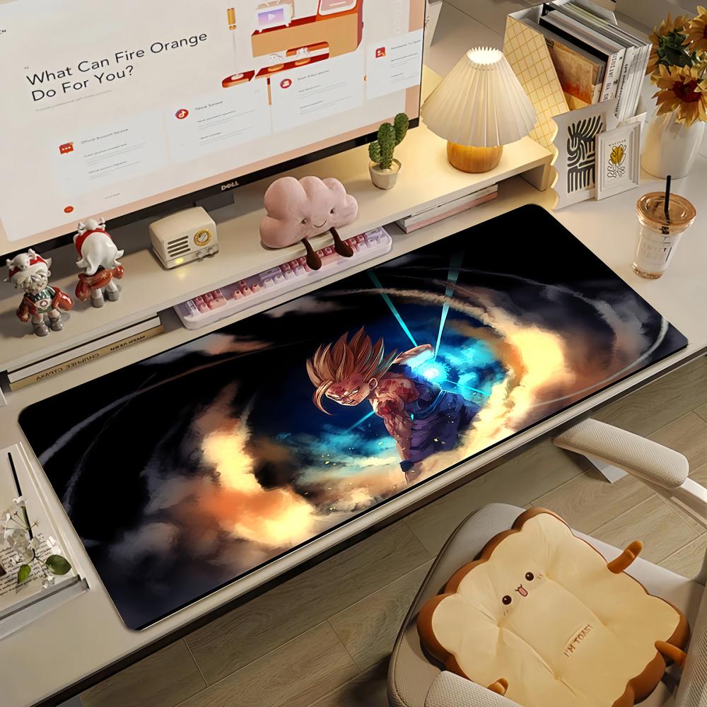 Dragon Ball Son Goku Mauspad PU-Leder Anime-Merchandise Japanischer Anime Große Größe Schreibtischunterlage Genähte Kante