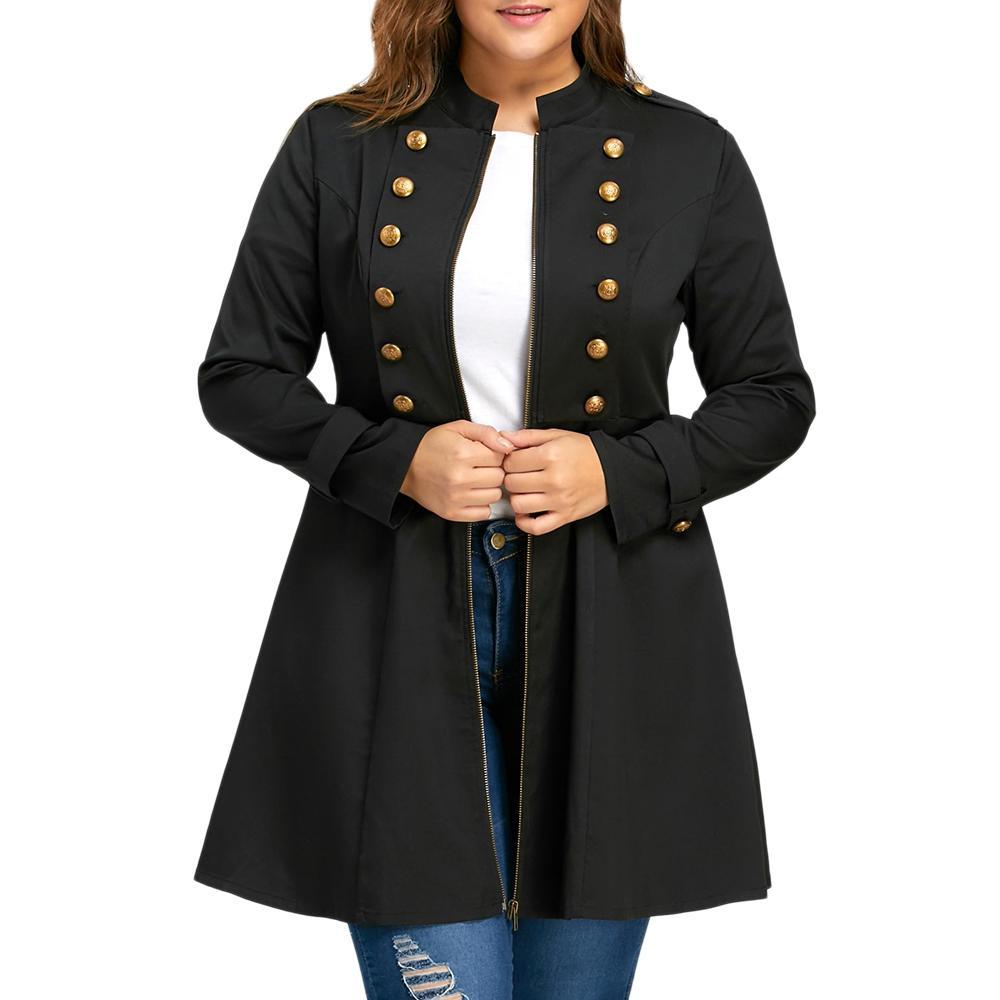 double breasted flare coat