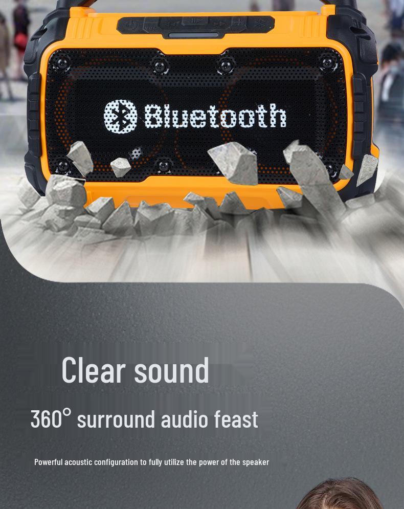 21V Bluetooth-Lautsprecher: Tragbarer Outdoor-Subwoofer mit langer Akkulaufzeit, hohem Volumen und überlegener Klangqualität.