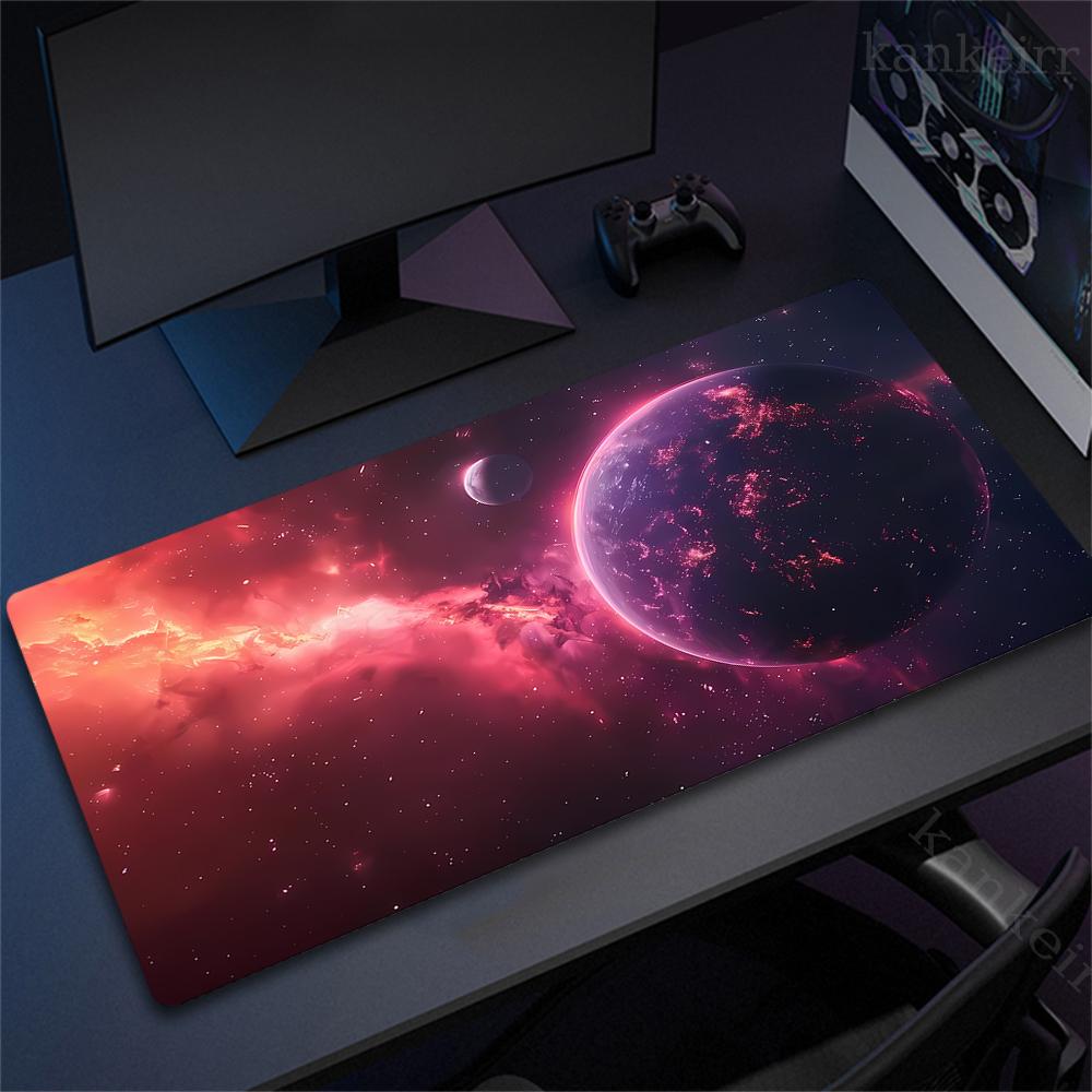 Large Game Deskmat Natural Rubber Mousepad Landscape Mountain Sunset Cartoon Mouse Pad Antislip Carpet Keyboard Mouse Mat 90x40