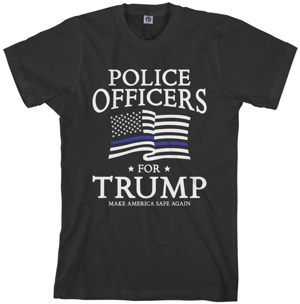 Threadrock Men s Police Officers For Trump T-shirt Republican S
