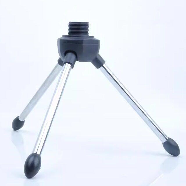 

Silver Chrome Desktop Microphone Stand with Conical ABS Mic Clip