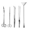 5pcs/set Aquarium Fish Tank Tool Kit Tweezers Scissor Spatula Multifunctional Aquarist Tool Set