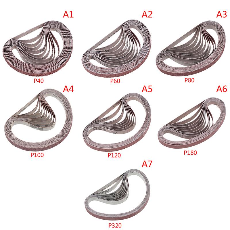 10Pcs Sanding Belt Belts For Sander Power Tool 40,60,80,100,120,180,320 Grit