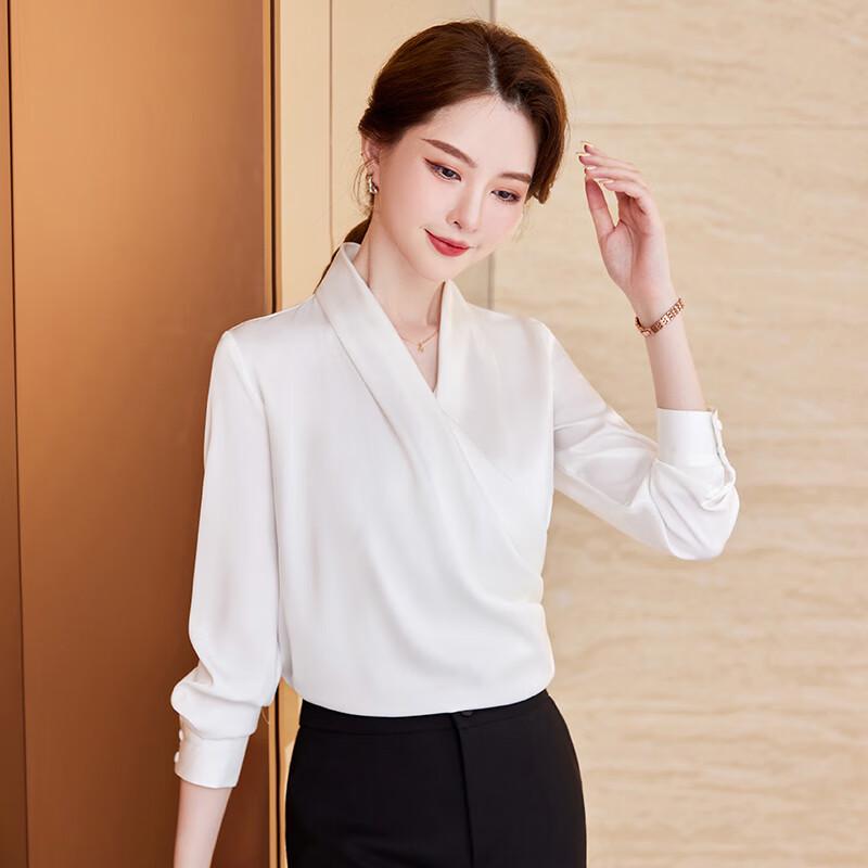Women's V-Neck Long-Sleeve Blouse