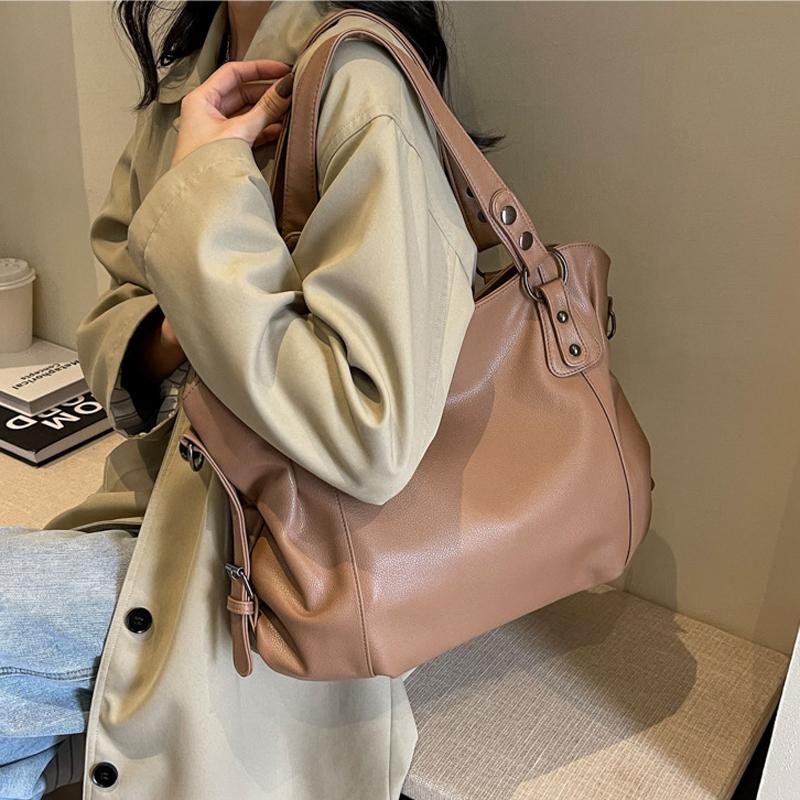 Koreanische Version Große Kapazität Modische Tragetasche Weiches Leder PU Neue Retro Damen Handtasche Schulter Crossbody Geldbörse Damen Tasche