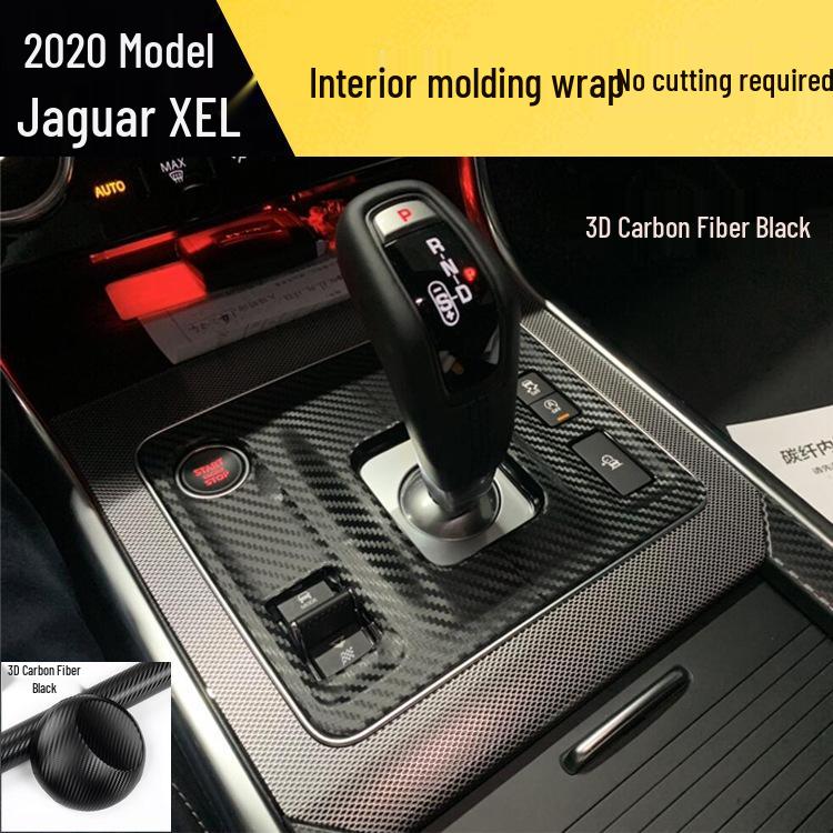Fits 20 Jaguar XEL models: Carbon Fiber Console Gear Stickers for Color Change