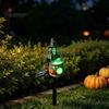 Whimsical Witch Hat Figurine Solar Cauldron Garden Stake Light, Resin Halloween Glowing Pathway Unique Pumpkin Pattern Decor Lamp, Waterproof Outdoor