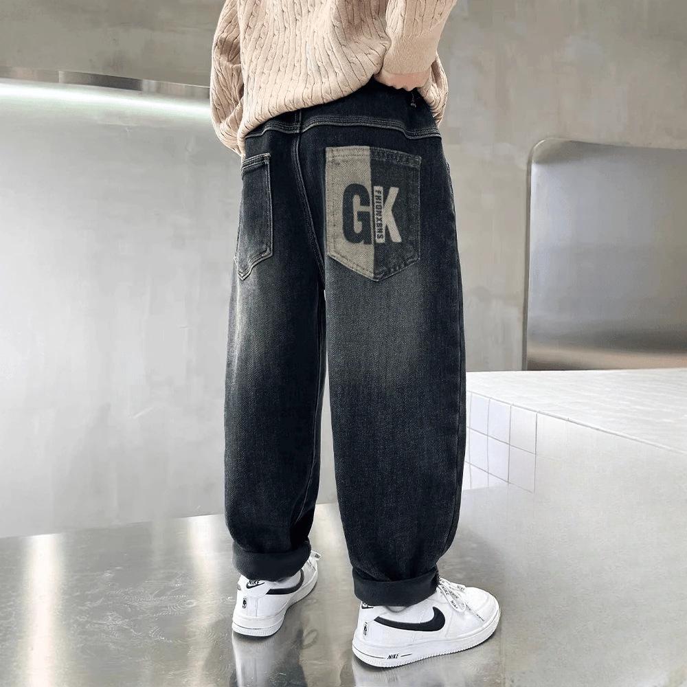 Boys' Loose Fit Jeans - Autumn/Winter 2025 Collection, Casual Medium & Large Sizes