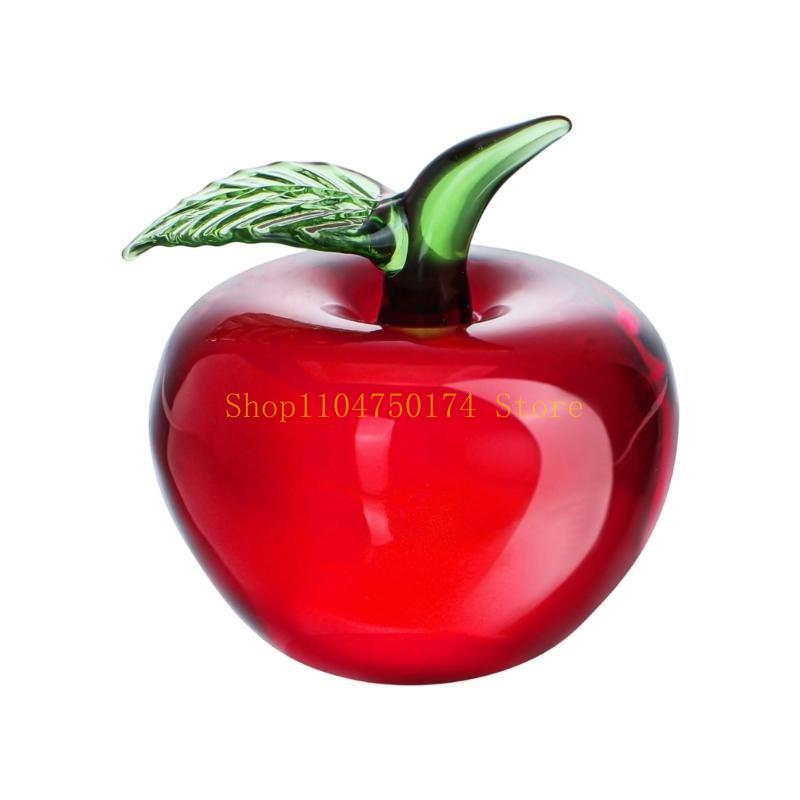 Realistic Glass Fruit Paperweight Miniature Glass Fruit Statue Tabletop Ornament top sale