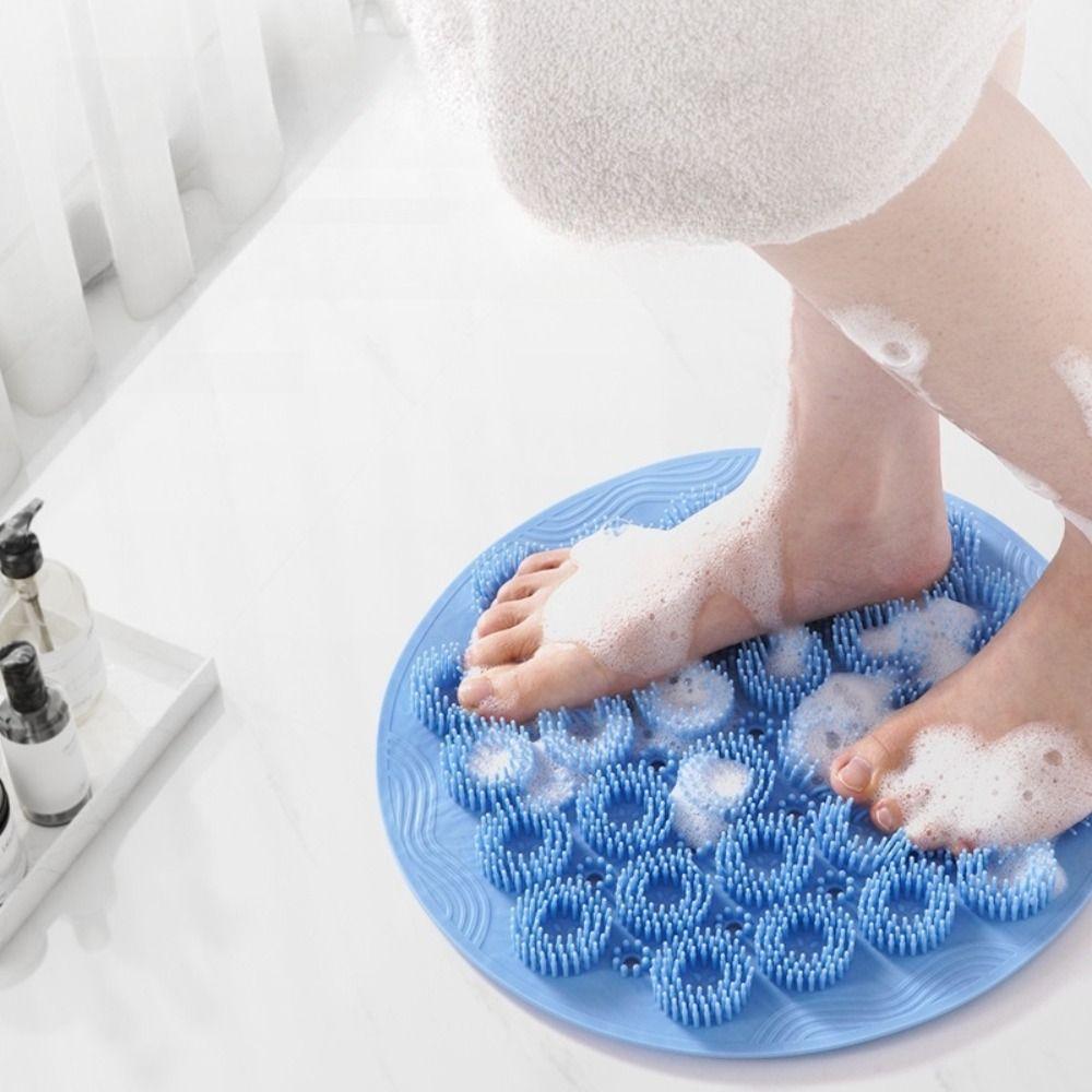 TPR Bath Brush Multifunction Exfoliating Brush Mat Back Massage Cleaning Brush  Shower