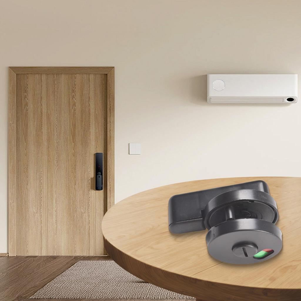 Nylon Plastic Door Lock with Rotating Handle for Toilets and Showers Vacant and Engaged Indicator for Public Spaces