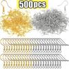 100/500 peças DIY Componentes para Brincos Fechos de Brincos Ganchos Aço Inoxidável Hipoalergênico Acessórios para Fazer Brincos Gancho Fio de Orelha