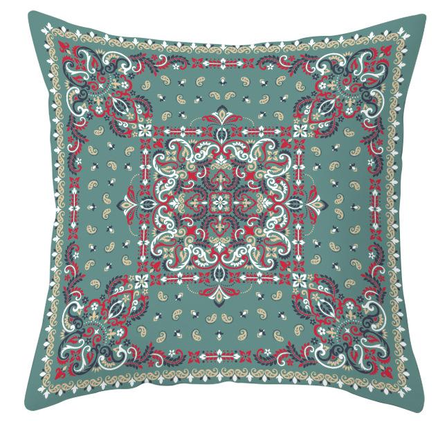 Mandala Ethnic Style Printed Peach Skin Velvet Pillowcase, Bohemian Home Pillow and Cushion Cover