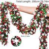 1pc Christmas Decoration Ribbon Red White Green Snowflake Party Tinsel Garland Home Store Dining Table Decoration Ornament