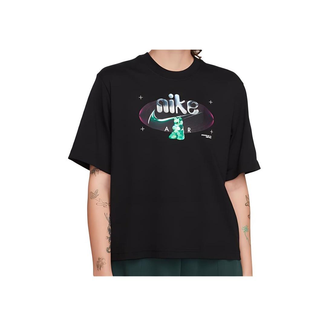 

Nike Comfortable Breathable Cotton Round Neck Loose Short Sleeve T-Shirt Women Tops Black DX7927-010 XL