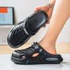 Summer sandals fashionable thick-soled stepping on shit feeling casual hollow breathable hole shoes travel wear dual-purpose seaside sandals