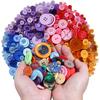 40/80pcs 0.7-2.5cm Round Plastic Button for DIY Crafts Sewing Household Sewing Accessories Clothing Decoration Button