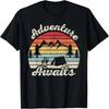Vintage Retro Adventure Awaits Camping Hiking Outdoor Travel T-Shirt