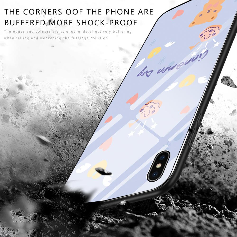 Tempered Glass Phone Case For iPhone 11 12 13 14 15 16 17 Redmi 10 12 14C Note10 Note14 Xiaomi 11Lite PocoC75 Soft Edge Shockproof Smooth Shell