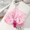 Simulation Butterfly Orchid Orchid Lily Keychain Rhinestone Pearl Flower Bag Pendant Simulation Flower Keychain
