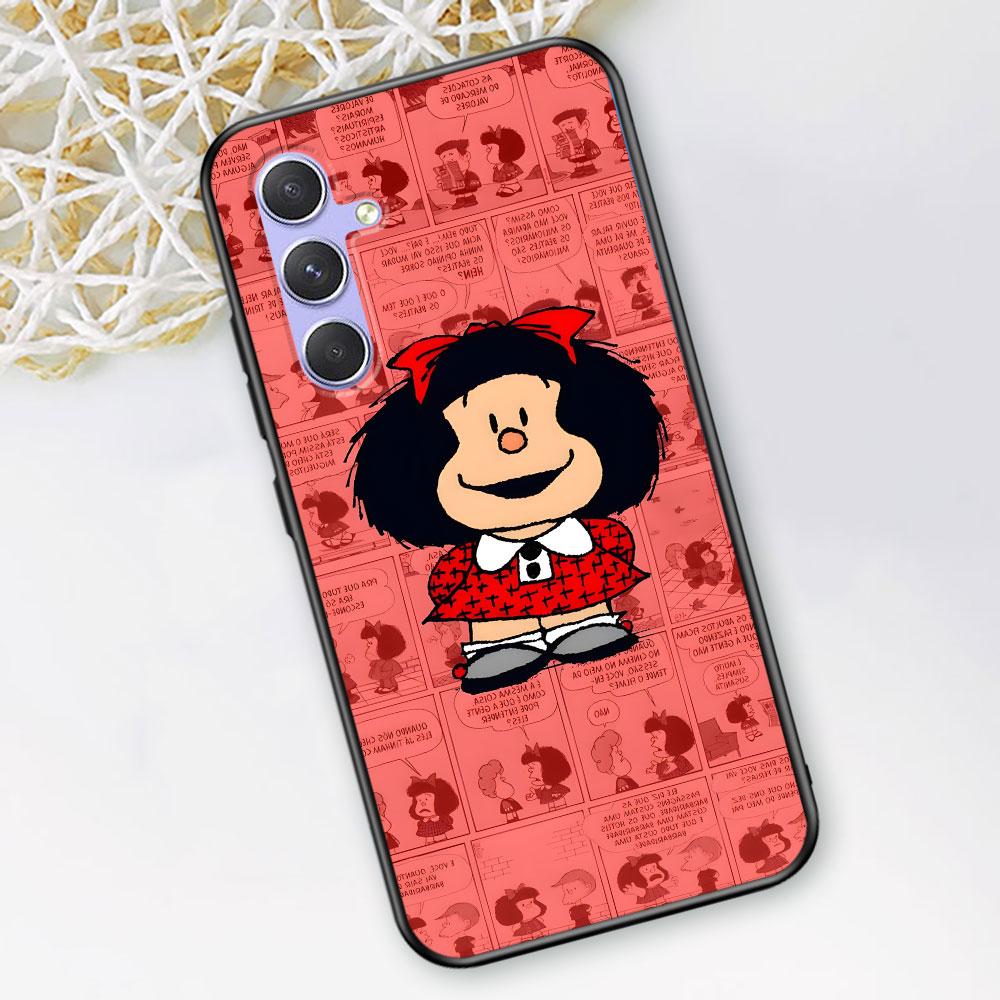 Cute Mafalda Case for Samsung Galaxy A51 A53 A54 A31 A52 A12 A13 A21s A22 A32 A11 A22 A33 A41 A52s A73 A14 A24 TPU Phone Cover