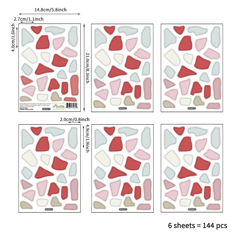 

Творческие красочные камни настенные наклейки скандинавский лаконичный стиль винил DIY детская гостиная спальня настенная наклейка украшение дома