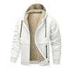 Winter Men's Jackets Thickened Fleece Lining Warm Jackets Sweatshirt Coat Men Cardigan Zip Up Hooded Jackets Windproof Coat