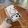 The new magnetic transparent protective case is suitable for iPhone17ProMax glitter groove glue Apple mobile phone case.