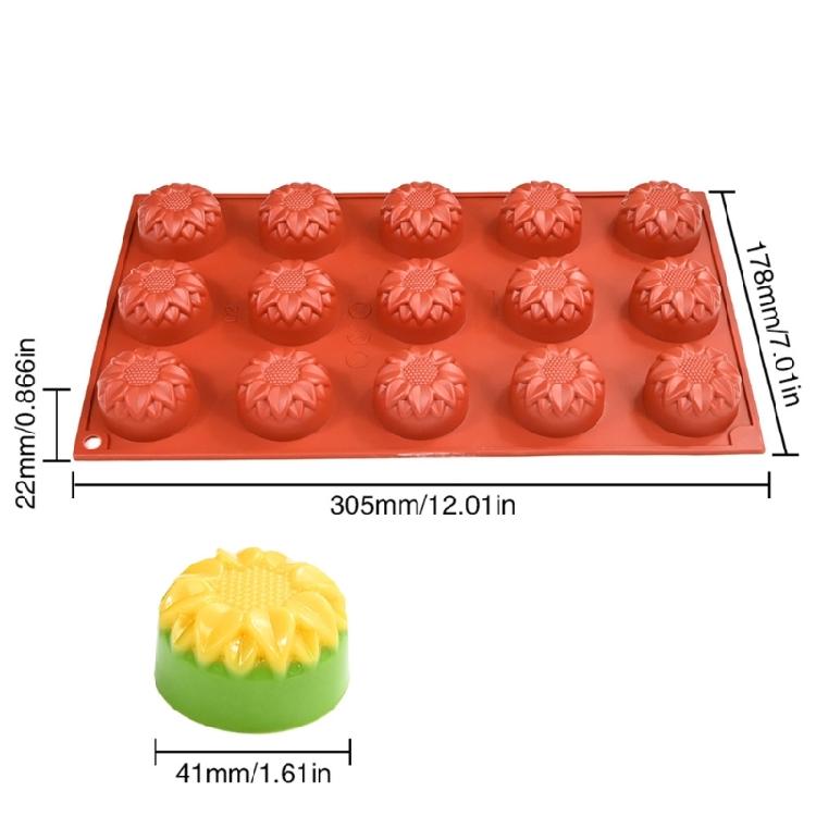 Multiuse 15 Cavity Chrysanthemum Silicone Molds For Baking Cakes Soap Candle Nonstick Oven Safe Kitchen Essential