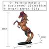 Creative Resin Graffiti Art Horse Sculpture Decoration Paint Colorful Animal Statue Home Living Room Ornament Office Desk Crafts