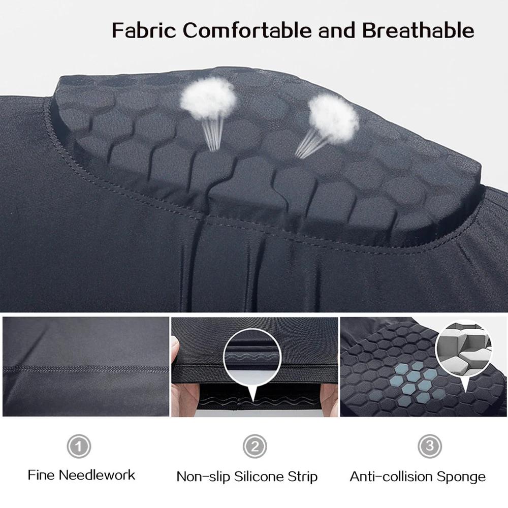 1Pcs Knee Pads Honeycomb Short Support For Youth Adults,Basketball Knee Guard Brace Compression Sleeve For Bike Sports