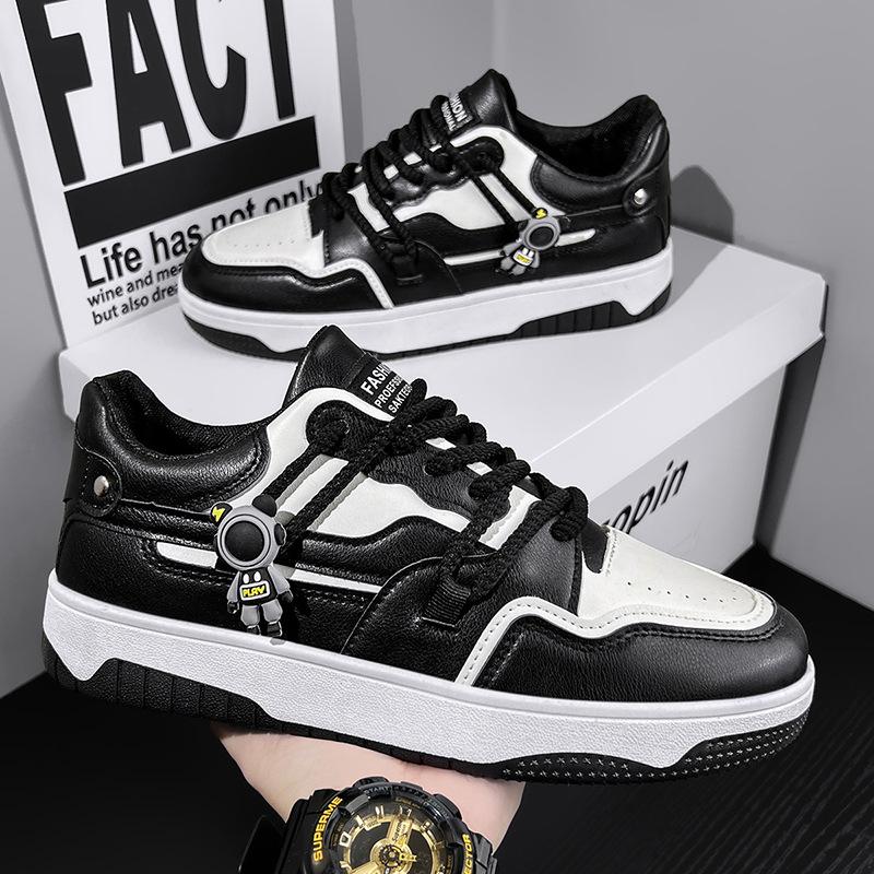 Fashion Men's Platform Lace-Up Sneakers New Breathable Lightweight Comfortable Casual Shoes for Teens Thick Sole Fashion Autumn Trendy