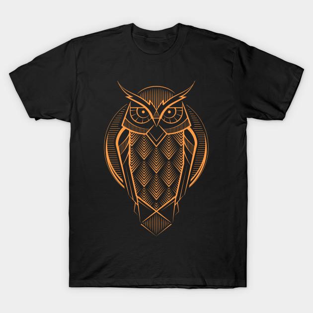 Men Black Print T-shirt Deo Art Owl No-Cut Transfer Paper Print Cotton Tshirt S чёрный