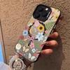 Retro Fashion Flower Leaves Phone Case For IPhone 17 16 15 14 13 12 11 Pro Max Air Magnetic Matte Laser Metallic Phone Funda