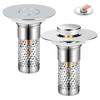 Universal Anti-Clog Push-Type Wash Basin Drain Filter and Deodorizing Stopper