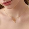 Tatiana (925 Silver) Glint Big Ribbon Necklace NZ2182