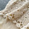 French Style Elegant Women's Lace Top & High-Waisted Skirt Set