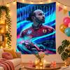 Polyester Wall Tapestry with Lewis Hamilton Design, Decorative Hanging for Bedroom Living Room Dorm