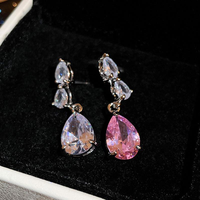 Lindon Fashion Copper Alloy Zircon Jewellery Drop Earrings For Women Wedding Party Gifts
