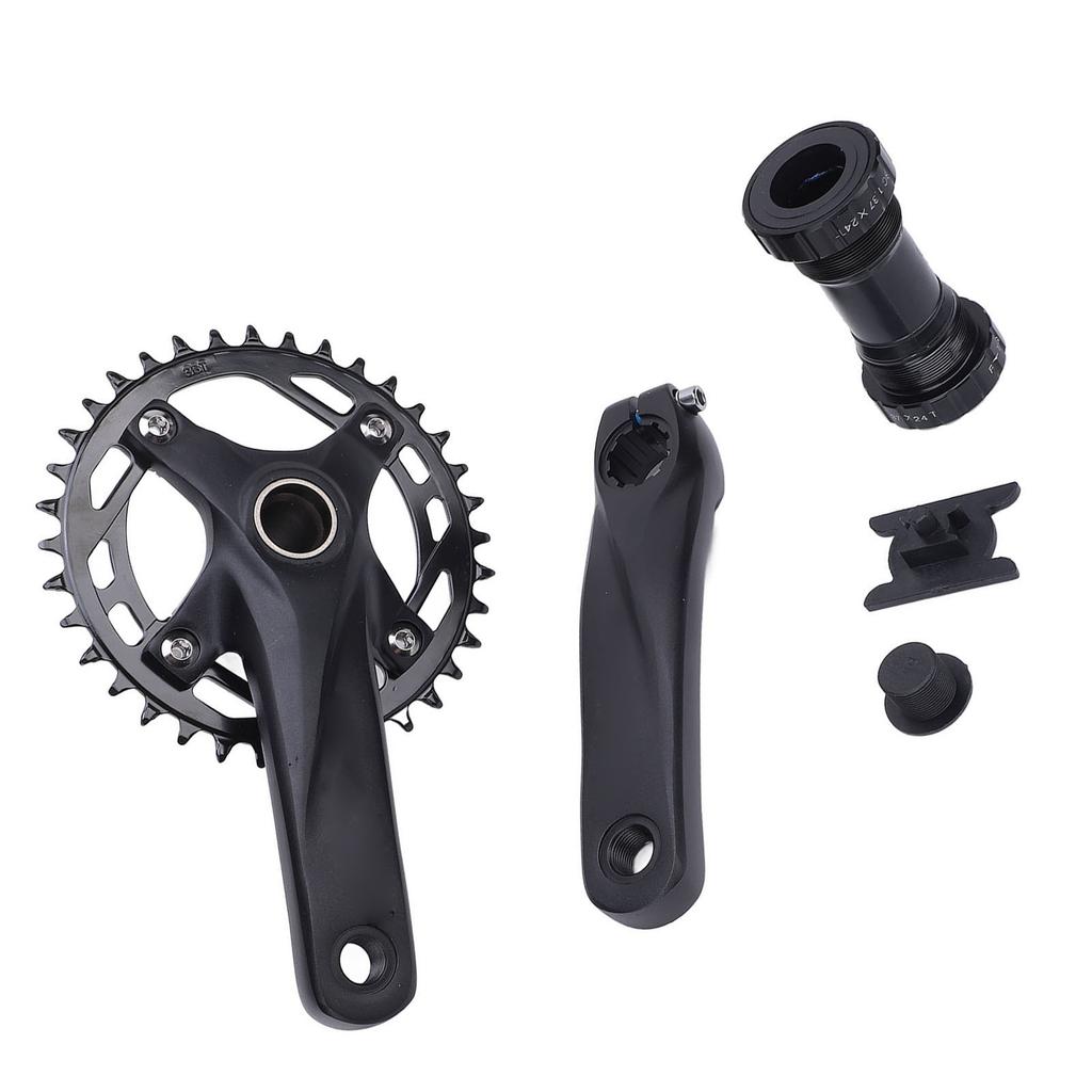 Children Hollow Integrated Crankset Aluminum Alloy BCD104mm 36T Children Crankset for BB68 Threaded