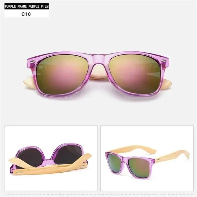 14 Color Wood Sunglasses Men for Women Square Shape Bamboo for Women For for Women Men Mirror Sun Eyeglasses retro de sol masculino Handmade