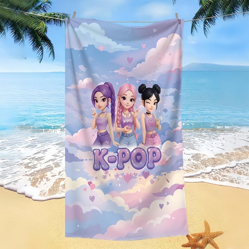 Asciugamano da Spiaggia Kpop Girl Group Morbido Delicato sulla Pelle per Yoga Spiaggia Bagno Viaggio Regalo Caldo per Amici Famiglia