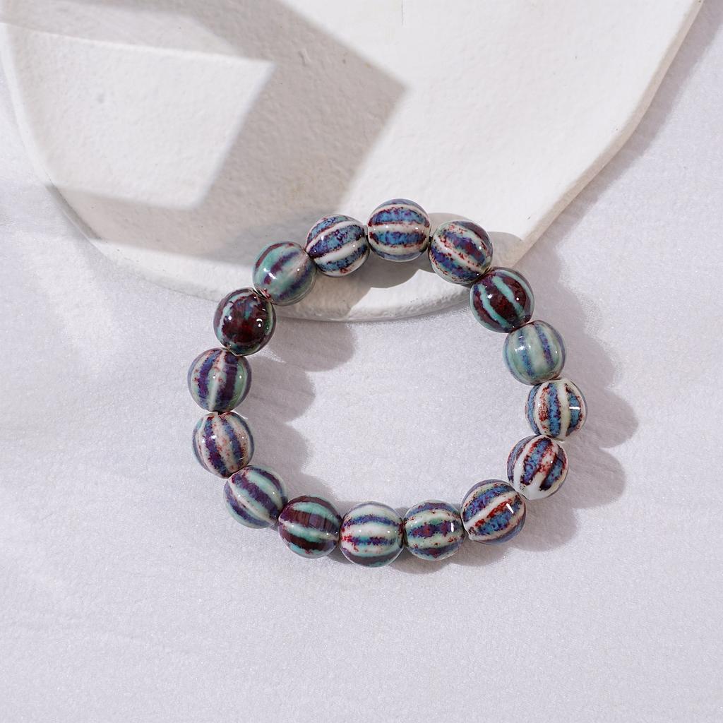 Ceramic new fashion flower glaze bead bracelet multi-color leisure ethnic style student