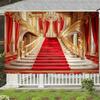 Luxury Red Carpet Palace Background, European Real Gold Background Photography Decoration