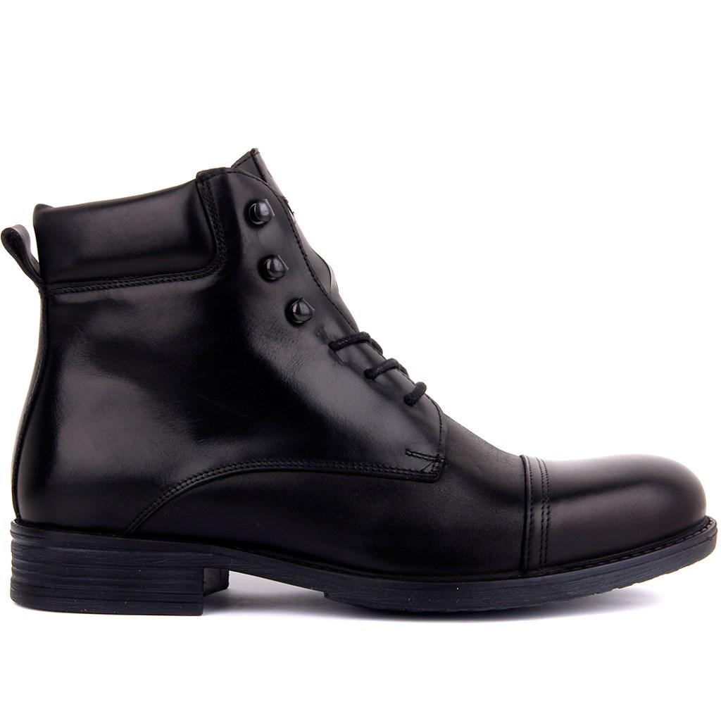 

Sail Lakers - Черные кожаные мужские ботинки на шнуровке