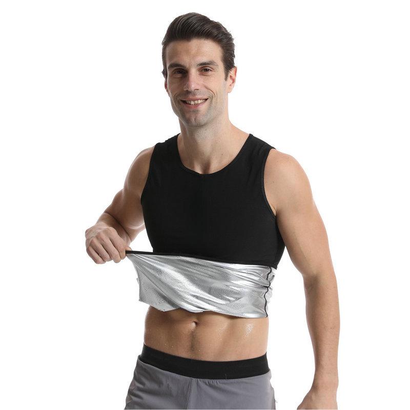 Herren-Saunaanzug: Schweißinduzierende Fitness-Körperformende Weste zum Laufen & für die Taillenkontrolle.