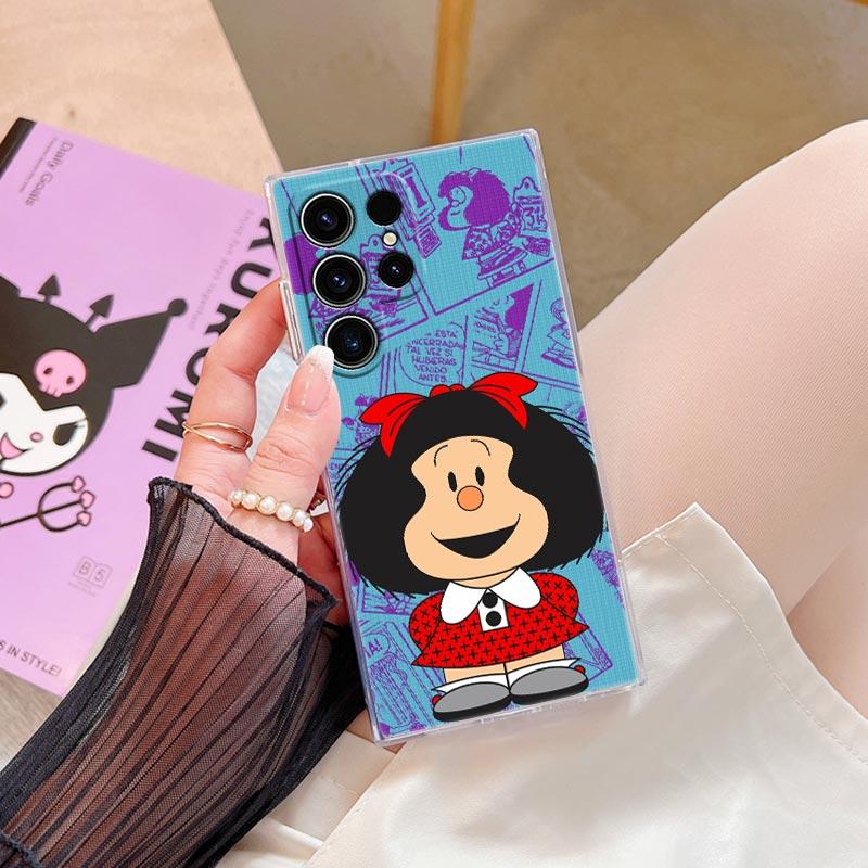Mafalda Disney Transparent Case For Samsung Galaxy S26 S25 Ultra S24 S22 S26 Plus S20 S23 S21 S25 FE S24 5G Clear Silicone Cover