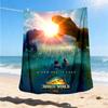 1pc Jurassic World Outdoor Flannel Blanket, Cozy & Warm Soft Te Playful Design, Napping Camping,