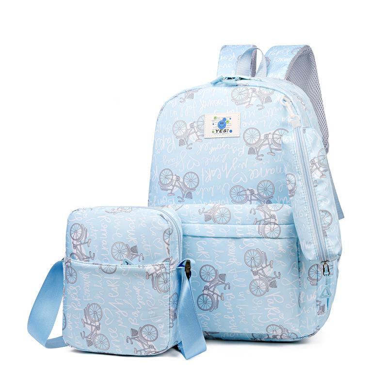New Simple Backpack Three-piece Large Capacity Travel Backpack Junior High School Student Fashion Versatile Student Bag